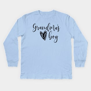 Grandma's Boy Baby Gifts Kids Long Sleeve T-Shirt